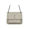 SAINT LAURENT Niki Logo Vintage Shoulder Bag White