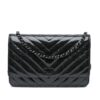 Chanel CC Herringbone Quilted Pleats