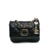 Chanel CC Lambskin Card Holder On Chain