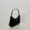 PRADA Re-Edition 2005 Classic Silver Buckle Triangle Logo Hobo Underarm Bag