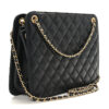 Chanel  Calfskin Quilted CC Chain Accordion Tote Black