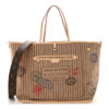 Monogram Stamped Inside Out Neverfull Bandouliere GM Beige